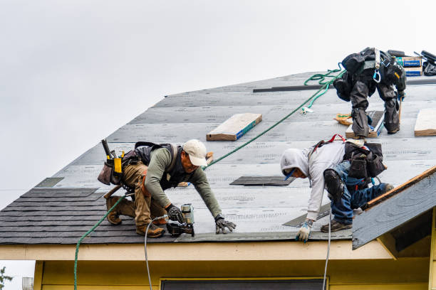 Professional Gutter Installation technician working in Marlton, NJ